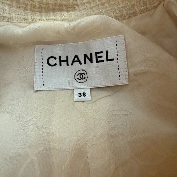 Chanel off white wool coat size 38 - Picture 5 of 12